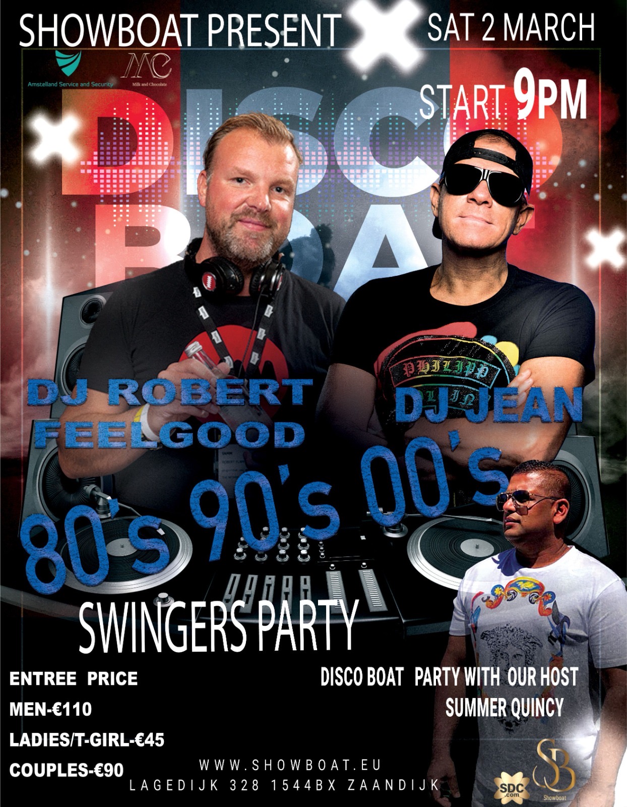 Disco Boat 80’s 90’s 00’s Swingers Night